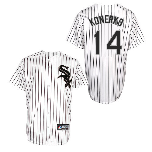 Paul Konerko #14 Youth Baseball Jersey-Chicago White Sox Authentic Home White Cool Base MLB Jersey